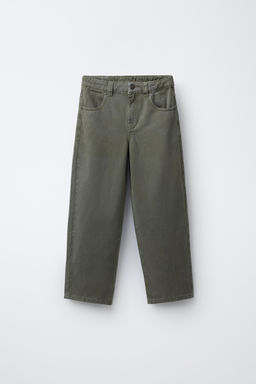 LOOSE FIT TWILL TROUSERS