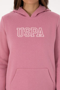 Kad_n Koyu Pembe _ardonlu Kap__onlu Basic Sweatshirt - U.s. polo assn фото 6