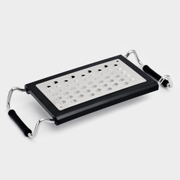 Тёрка раздвижная с ручками Magistro Sharp, 23×10.1×2.6 см, 301 сталь, чёрная