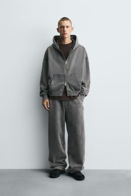 WASHED ZIP HOODIE