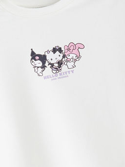 Bisiklet Yaka Hello Kitty Bask?l? K?z ?ocuk Ti??rt ve Pantolon