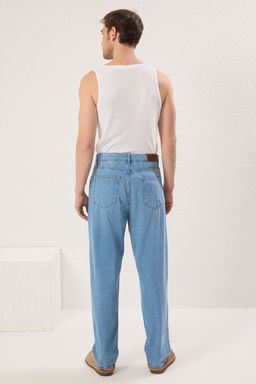 TRENDYOL MAN Ac?k Mavi Ince Kumas Baggy Fit Jeans Kot Pantolon TMNSS25JE00004 - Trendyolmilla фото 5