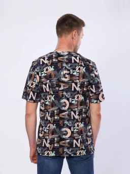 Футболка мужская, цвет зеленый коричневый