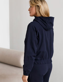 Худи на молнии из петельчатого футера двухнитки с эластаном без начеса