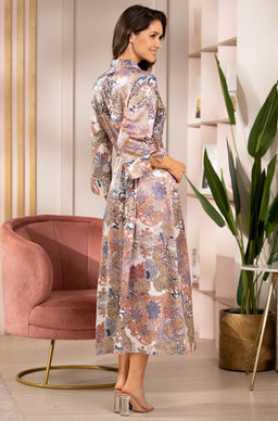 Длинный халат Mia-Amore с застежкой на пуговицы  фото 2