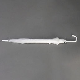 Зонт - трость полуавтоматический «Однотонный», 8 спиц, R=46/55 см, D=92 см, белый