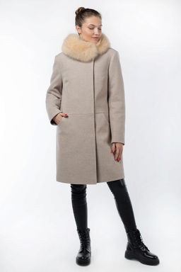 Мех натуральный (песец) Пальто утепленное Синтепон 200 г - El podio фото 2