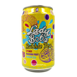 Напиток холодный чай Бабл Ти со вкусом личи и маракуйи Bubble Tea Lady Boba Madam Hong, Тайвань, 320 мл
