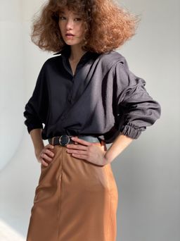 10846 Рубашка базовая чёрная