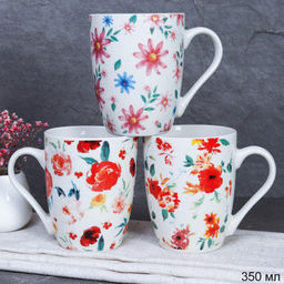 Кружка 380 мл Цветы / Y-374 /уп 72/