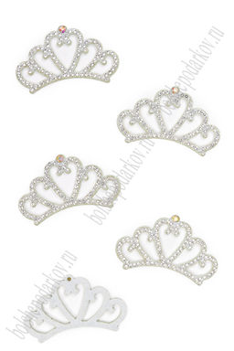 Патчи из фетра со стразами "Корона" 5,3*3,5 см (10 шт) SF-7699, №2