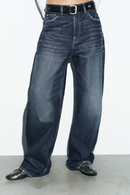 TRF STRAIGHT WIDE HIGH-WAIST JEANS - Zara фото 2