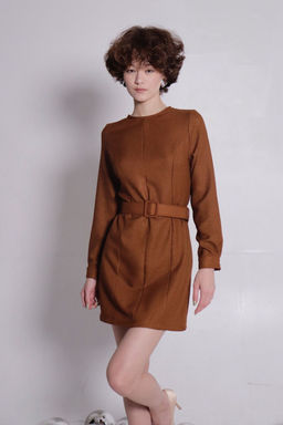 11388 Мини-платье светло-коричневое (остаток: 40, 42, 44, 46) - Martichelli фото 6