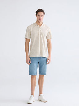 Polo Yaka Desenli Pike Erkek Ti??rt