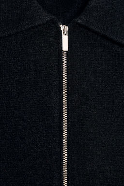 ZIP-UP KNIT BOMBER JACKET - Zara фото 7