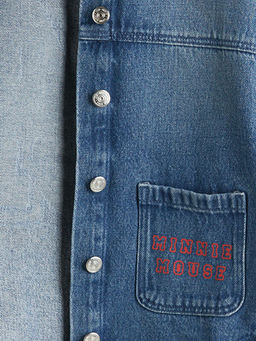 Minnie Mouse Bask?l? K?z ?ocuk Jean Ceket