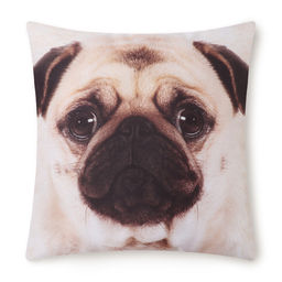 Подушка декоративная Этель Мопс 40х40 см, габардин, 100% п/э