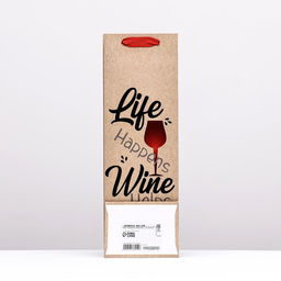 Пакет под бутылку Wine helps, 12 x 36 x 9 см - Simaland фото 2