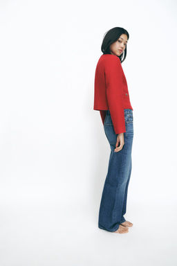 TEXTURED BLAZER WITH GOLDEN BUTTON DETAIL - Zara фото 3