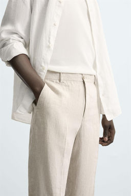 100% LINEN TROUSERS - Zara фото 5