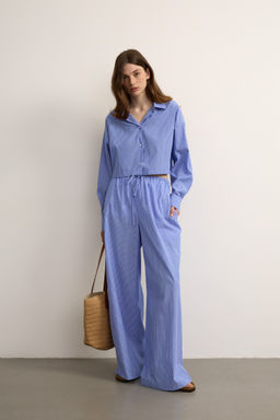 Рубашка укороченная в полоску - Mollis фото 2