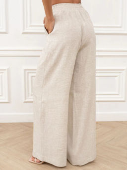 Брюки женские Лён Бежевый - Modamica фото 7