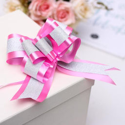 Цена за 10 шт. Бант-бабочка №5 Фактурная полоса, розовый - Simaland фото 4