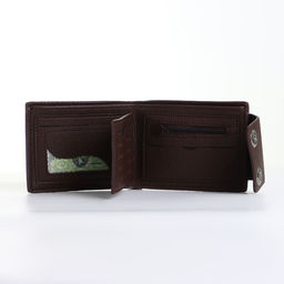 Портмоне мужское на магните, коричневое