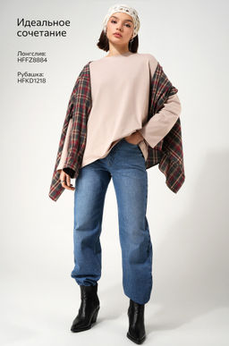 Женский лонгслив оверсайз Happyfox