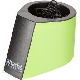 Скрепочница магнитная Attache Selection, цвет черный/зеленый