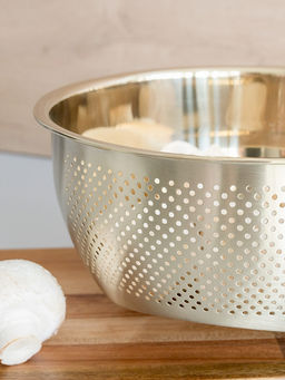 Дуршлаг 22x15x8, 3 л светло-золотистый нержавеющая сталь