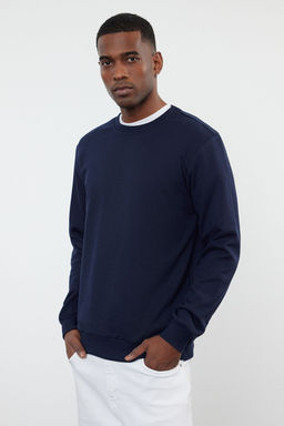 Lacivert Regular/Normal Kesim Ici Polar/S?cak Tutan Sweatshirt TMNAW21SW1208