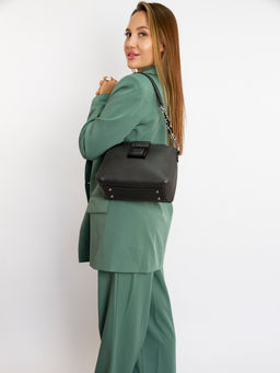 LACCOMA сумка Y1444-черный натуральная кожа полиэстр  фото 6