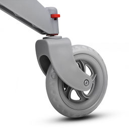 Коляская кукольная металлическая, с корзиной и козырьком, цвет серо-розовая