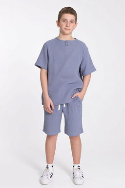 Шорты М224043в Серо-голубой