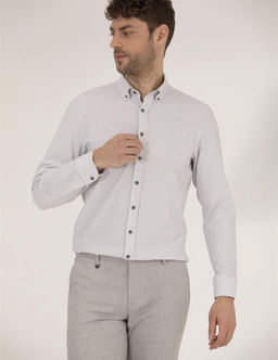 Antrasit Slim Fit Uzun Kollu G_mlek - Pierre cardin фото 3