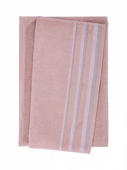 Набор махровых полотенец 50x90 розовый махровая ткань - Lucky фото 3