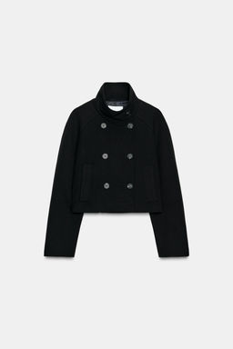 DOUBLE-BREASTED CROPPED JACKET - Zara фото 7