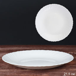 Тарелка 215 мм Классика белая / LHP85/6 (WHITE) /уп 48/ - ГалеонТрейд фото 2