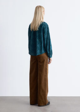 Blusa voluminosa con apliques florales - H&m фото 4