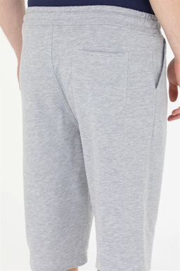 Мужские серые меланжевые вязаные шорты - U.s. polo assn фото 7