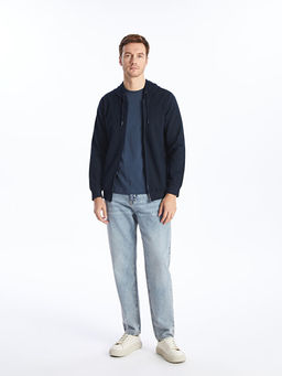 Kap??onlu Uzun Kollu Erkek Fermuarl? Sweatshirt