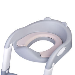 Детская накладка на унитаз со ступенькой (серый)