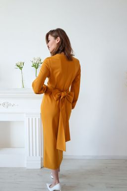 Платье AURA 3078-176 горчица фото 2