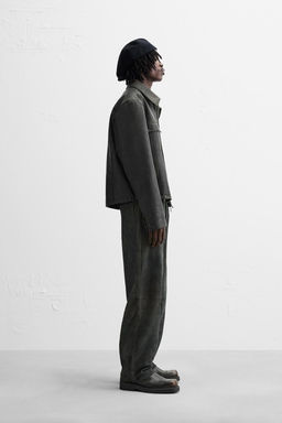 VINTAGE LEATHER TROUSERS - Zara фото 4