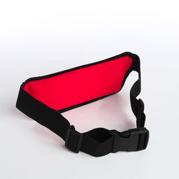 Сумка поясная на молнии, светоотражающие элементы, цвет красный - Simaland фото 3