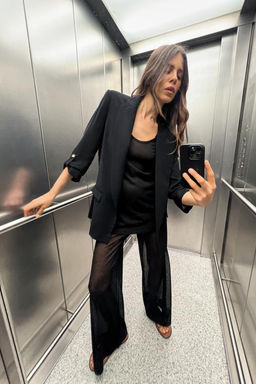 BLAZER WITH ROLLED-UP SLEEVES - Zara фото 3