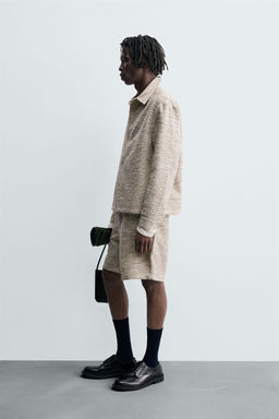 TEXTURED CONTRAST BERMUDA SHORTS - Zara фото 13
