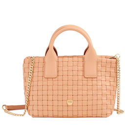 Итальянская миниатюрная женская сумочка DuDu Bags серии Ibiza | пудровый
