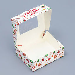 Цена за 5 шт. Коробка складная новогодняя «Сладкая», 10×8×3.5 см